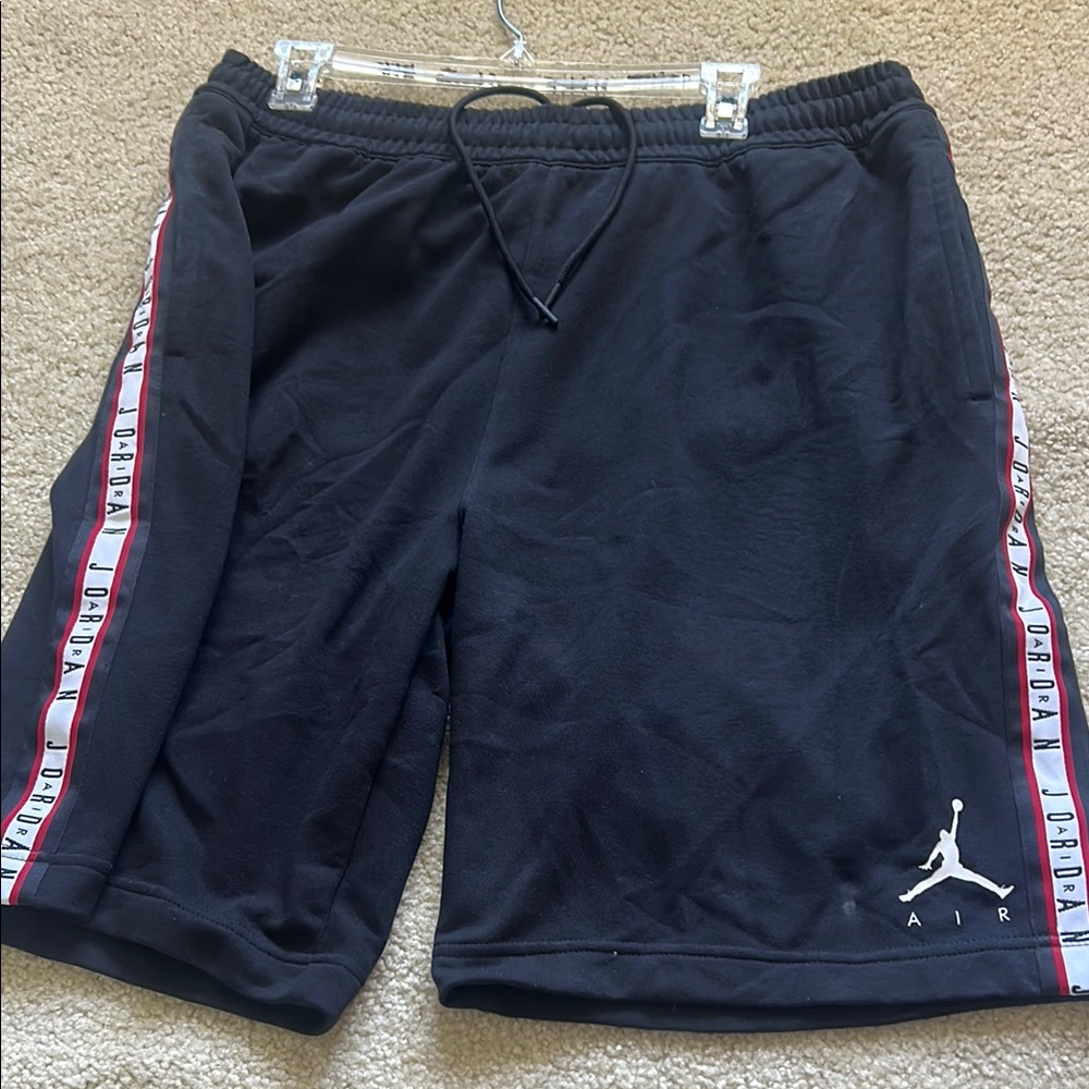 Jordan Black Athletic Shorts with Elastic Waistband